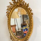 Miroir Louis XVI bois doré - fin XIX eme