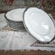 Set of 12 Wedgwood Amherst model porcelain starter/lunch plates.