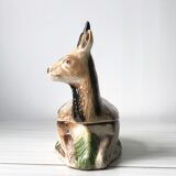 Michel Caugant Terrine deer deer ceramic earthenware vintage