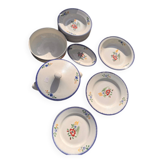 Magnificent antique Digoin & Sarreguemines dinnerware set – 25 pieces