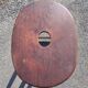 Antique church stool in solid oak