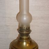 Old electrified brass kerosene lamp