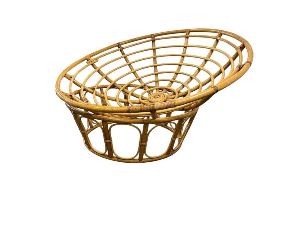 Vintage XL rattan armchair / shell chair / lounge chair