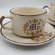 Head to head breakfast sandstone floral decoration you and me cup and saucer