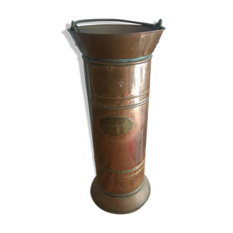 Vijfkan antique copper and brass coal bucket