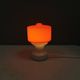 Glass table lamp, Swedish and from the 1980s, two-piece, in red/white glass