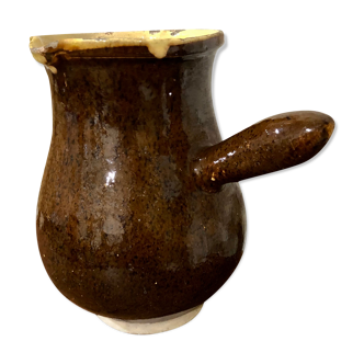 Old enamelled earth pot