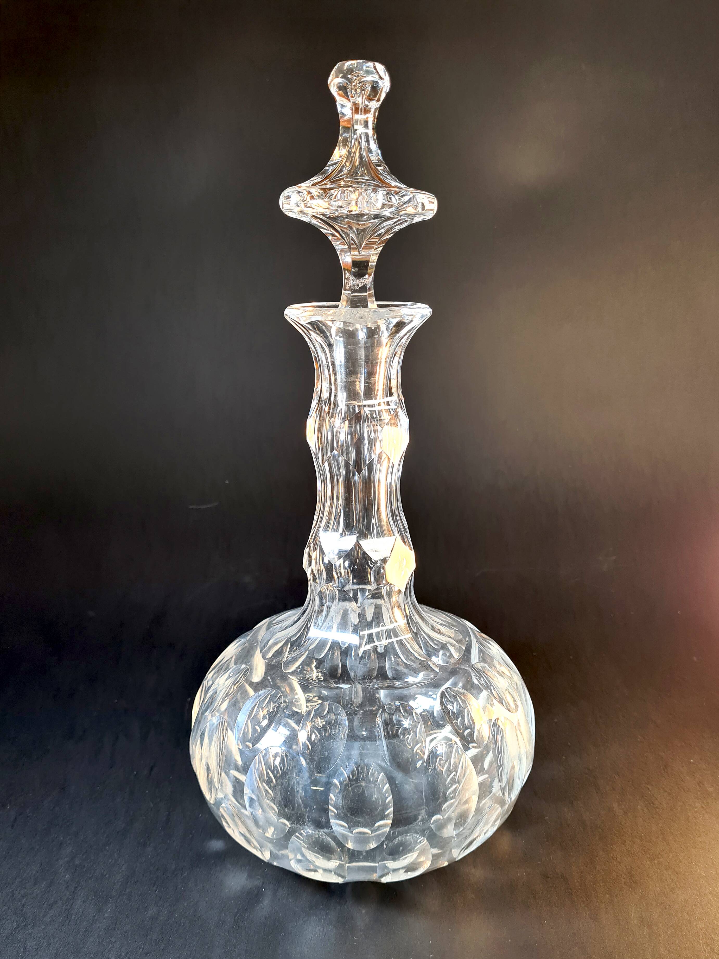 Cut crystal carafe – high-end piece, invoice from a prestigious brand.