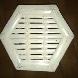 White rattan stool