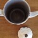 Enamelled tin teapot
