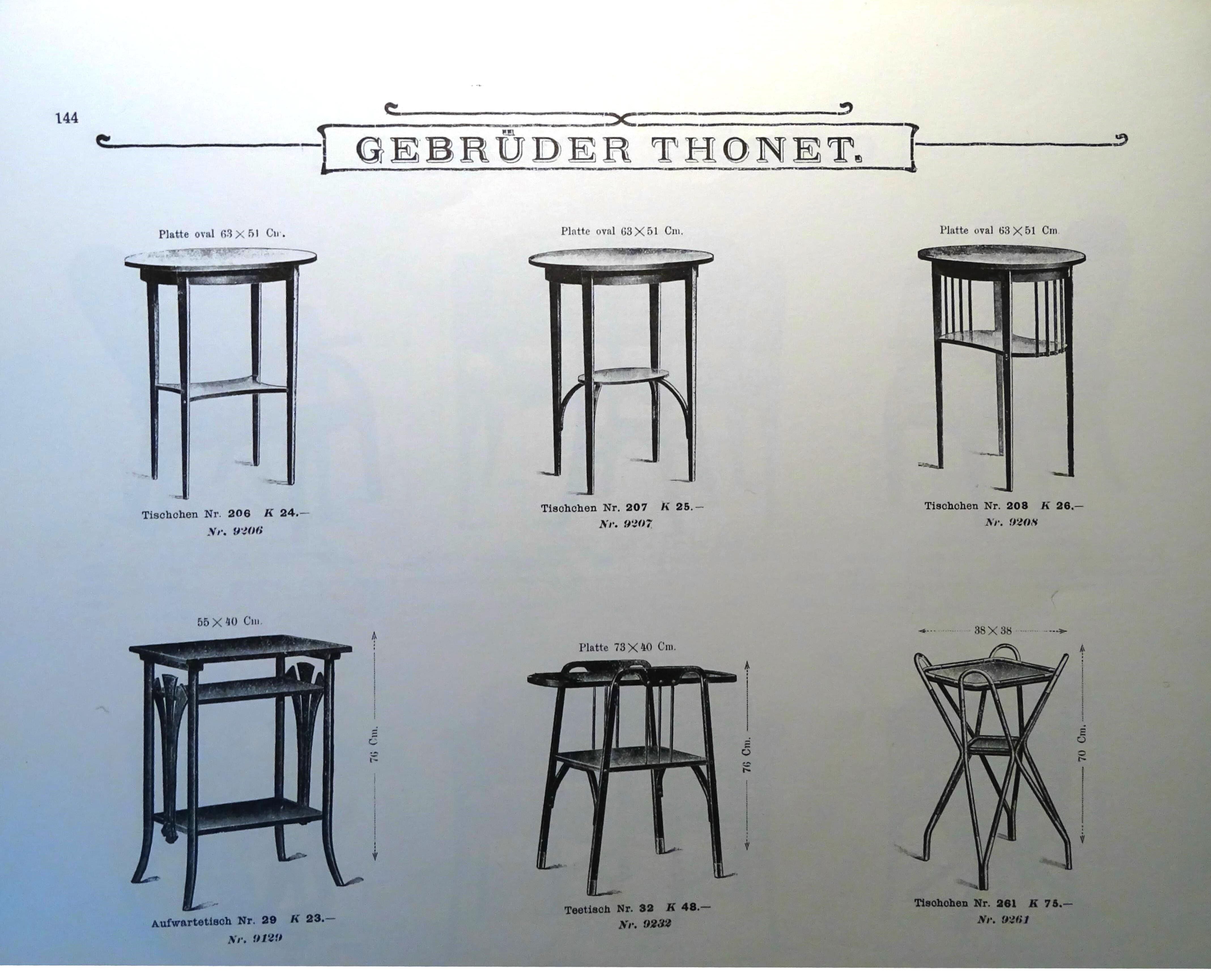 Table, harness THONET N°208, 1904, Art Nouveau