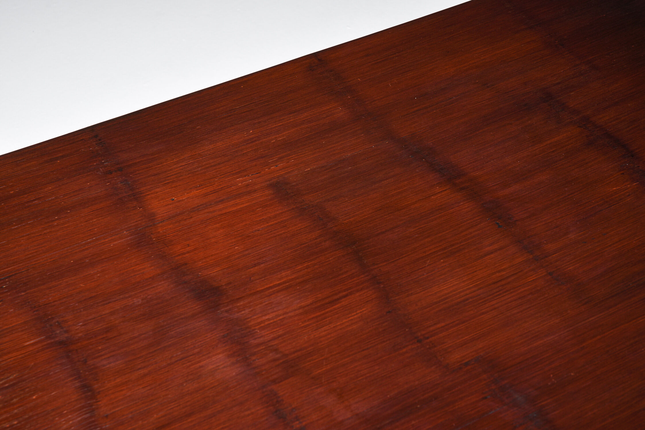 Axel Vervoordt Stained Oak and Bamboo Coffee Table - 1980's