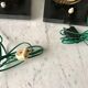 Pair of bronze and marble lamp art deco 30s