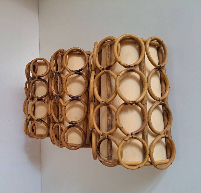 Vintage bamboo wall light
