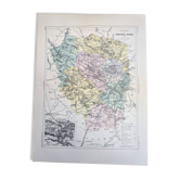 Map of Seine and Oise, printed in 1883.