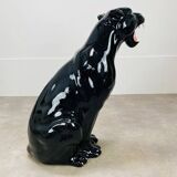 Black panther in ceramic floor 76 cm