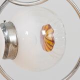 Mazzega Space Age Murano glass chrome plated chandelier, Italy 1970s