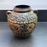 Jasba Germany vase with animal decoration, 1960s-70s