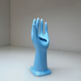 Vintage light blue ceramic hand