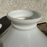 Old white abat-jour in opaline