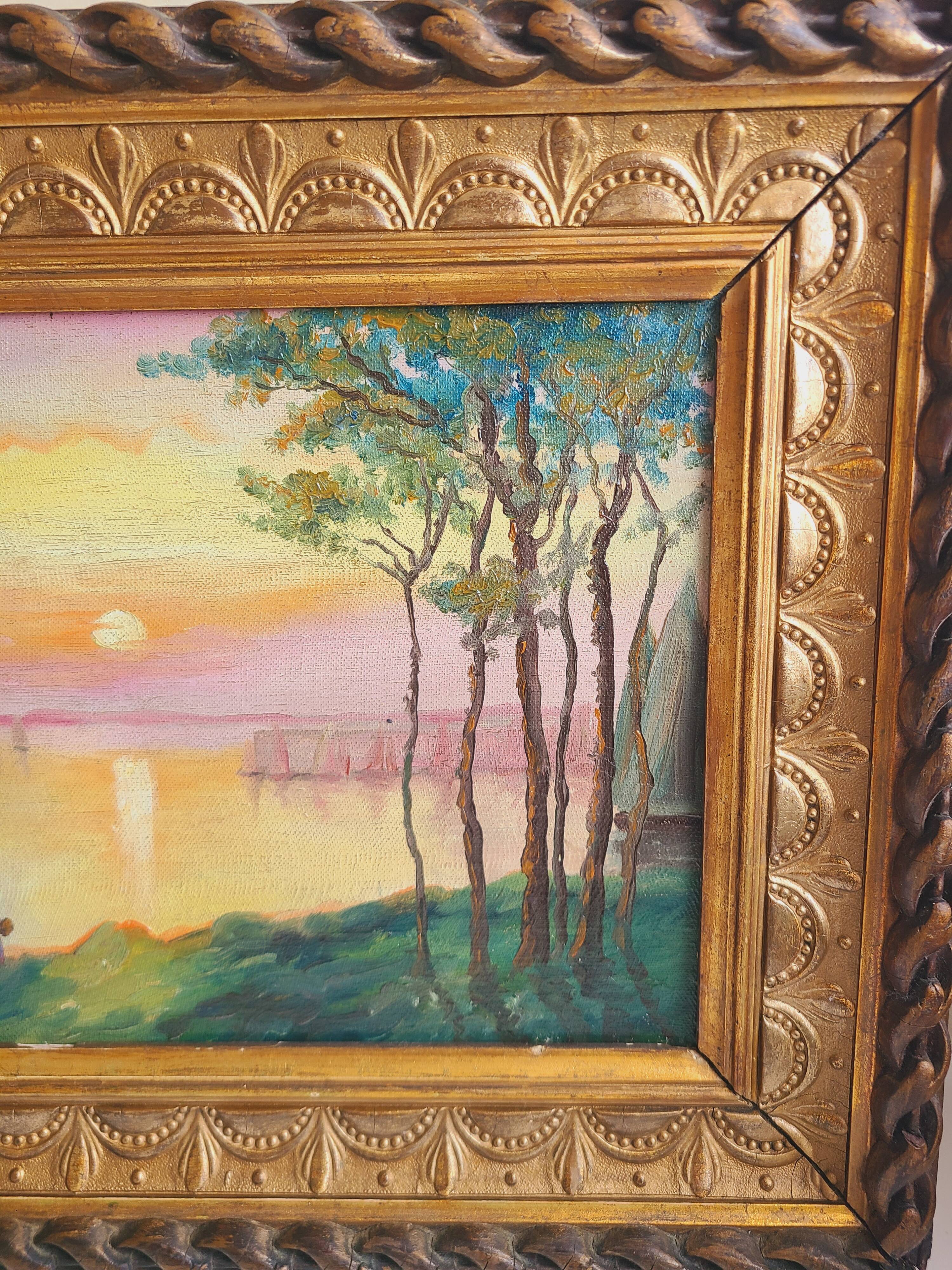 19th-century painting signed Lany. 46 x 37 cm.