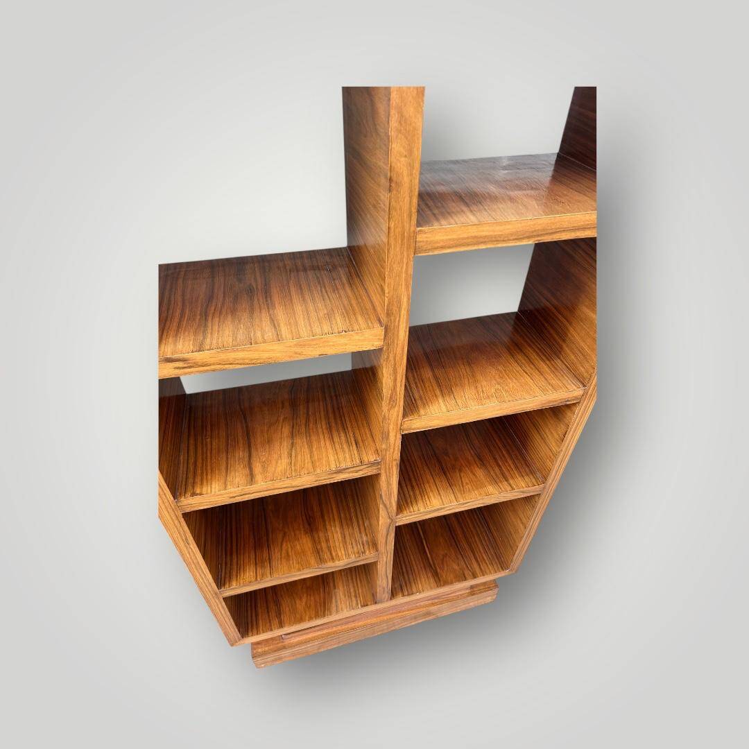 Pair of Art Deco style bookshelves in rosewood veneer - é