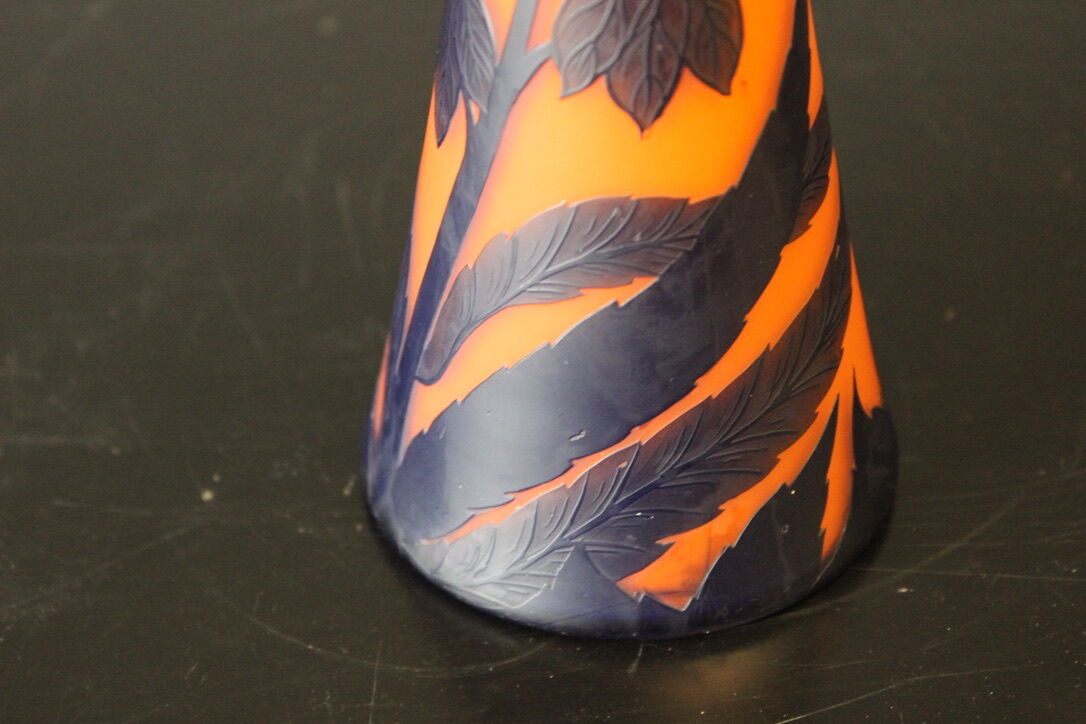 Glass paste vase by Richard circa 1920