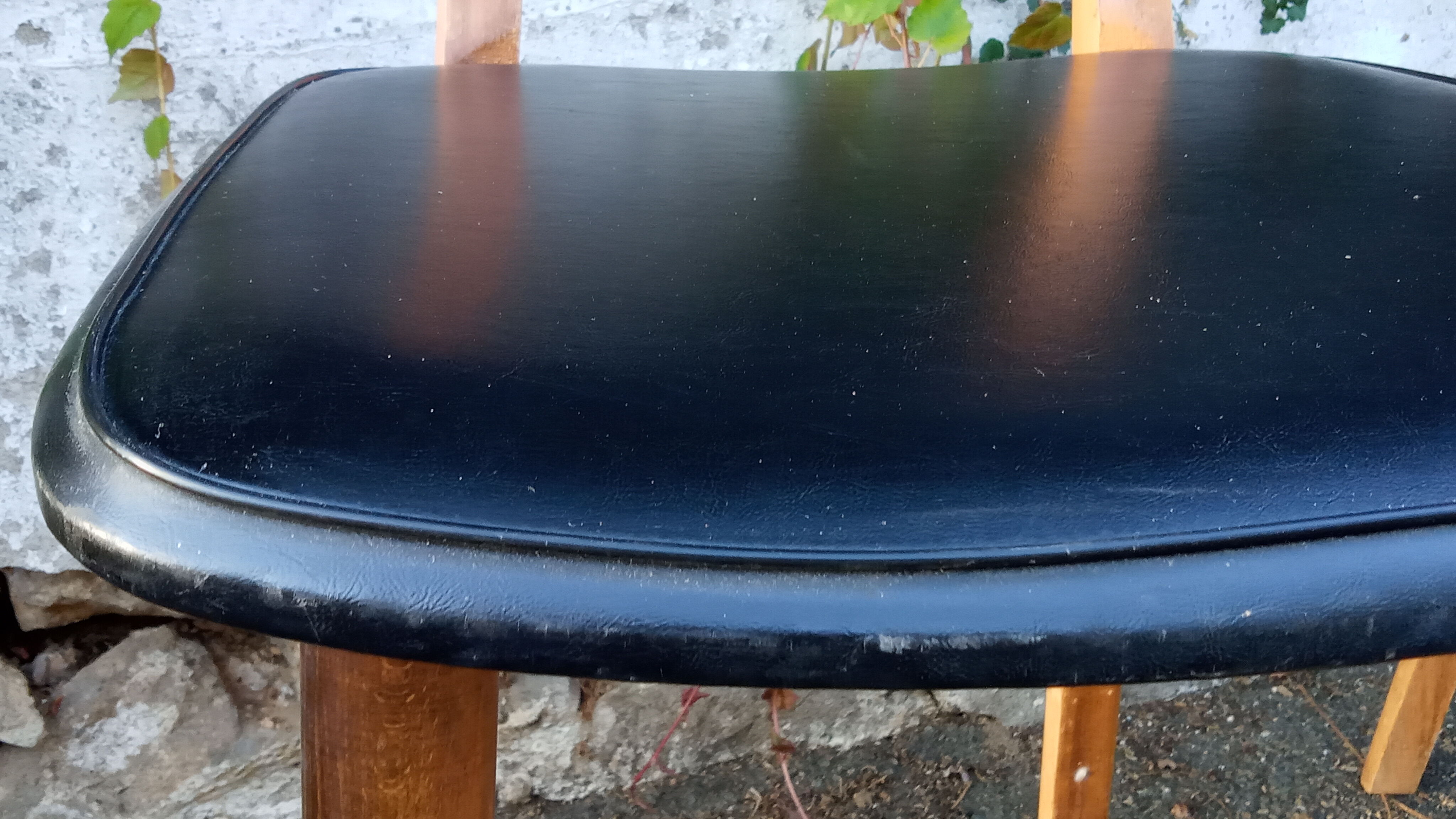 Four chairs in skaï, Scandinavian style, 60s