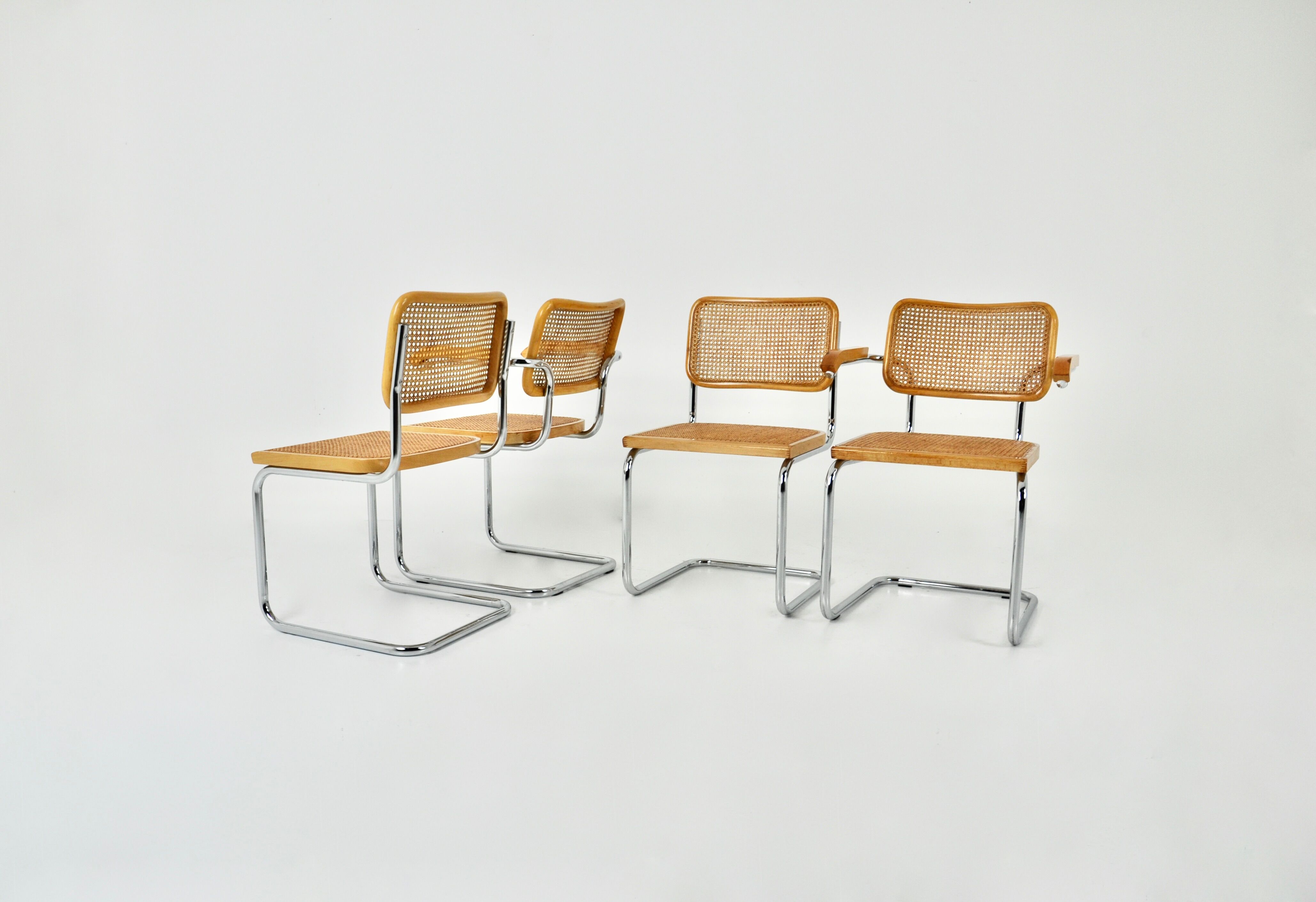 Dining chairs B32 by Marcel Breuer lot of 4