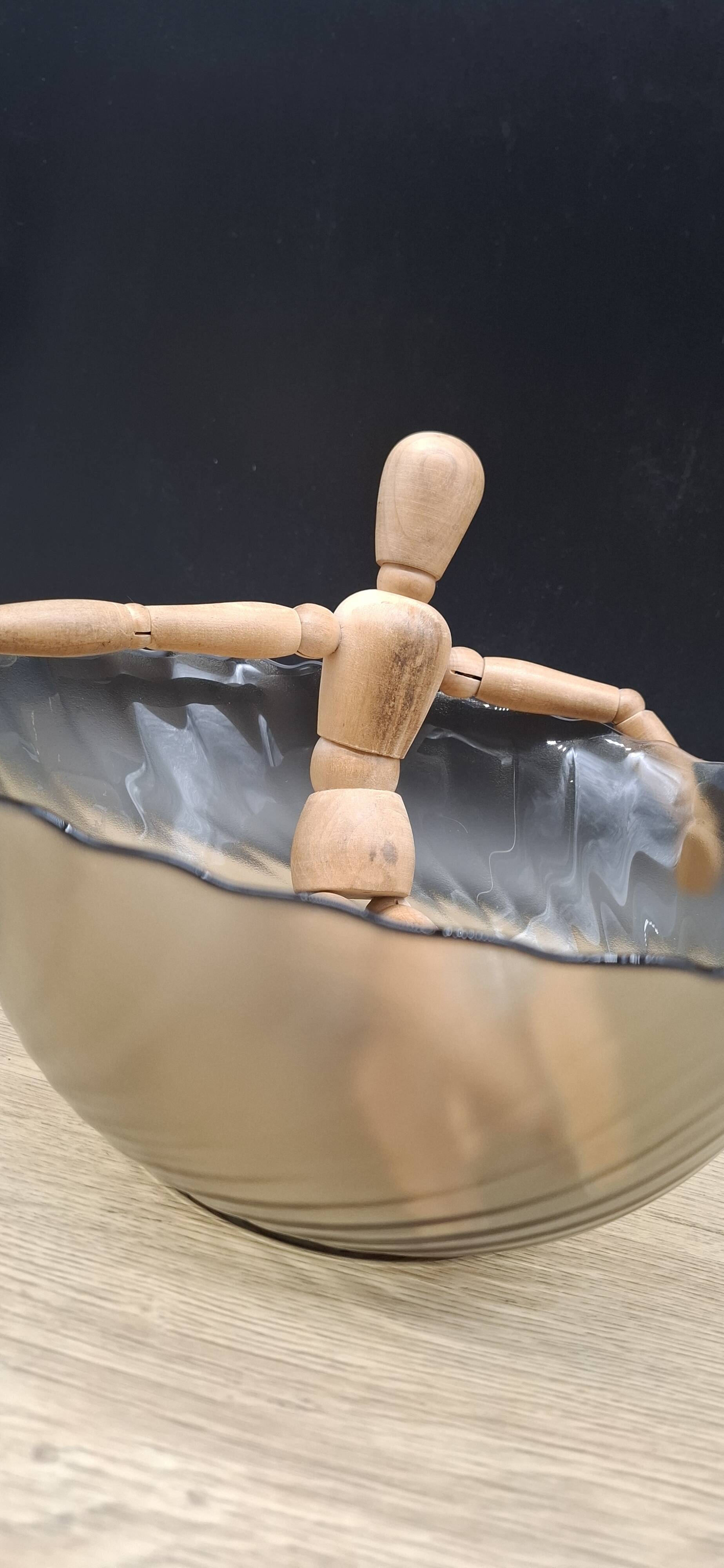 Arcoroc amber salad bowl