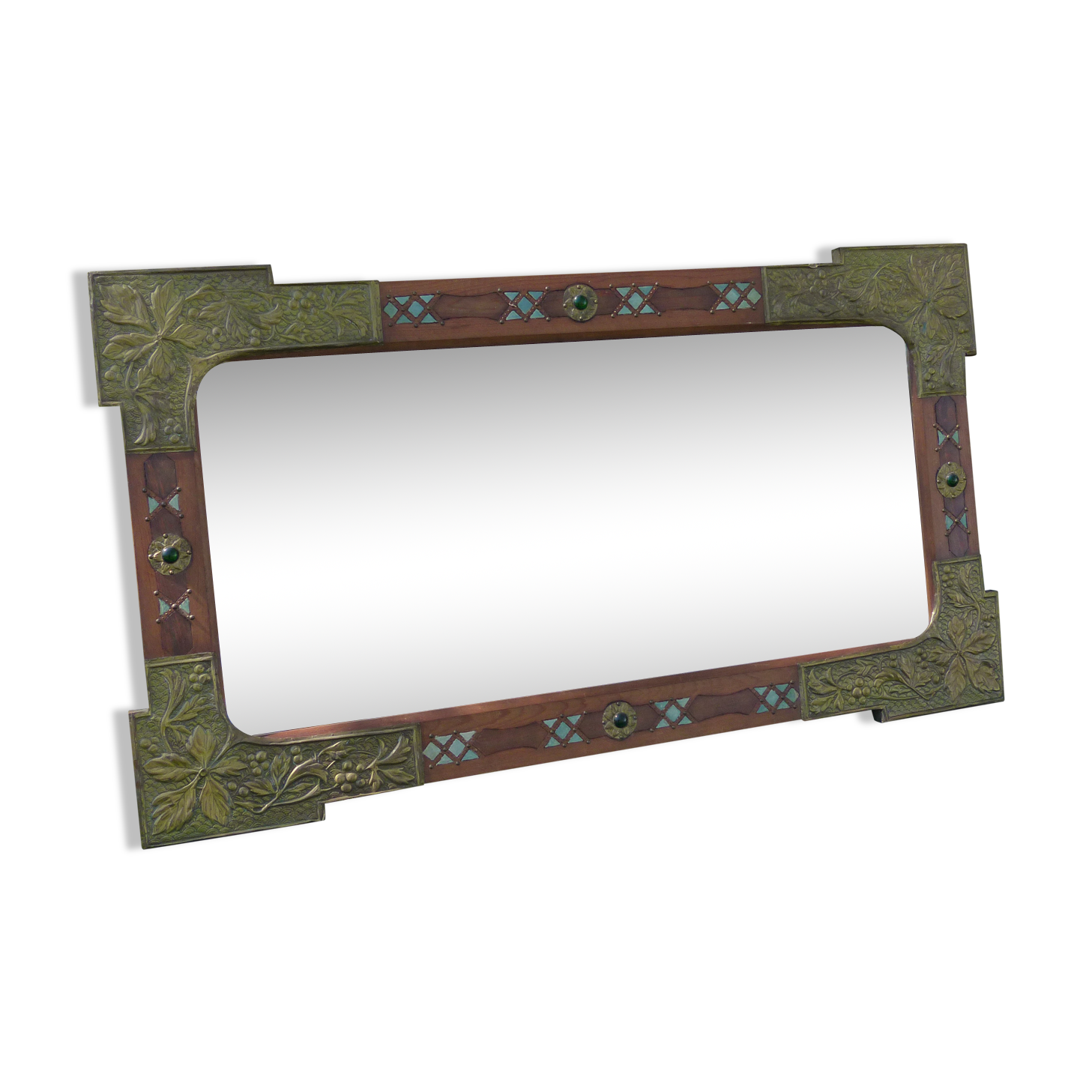 Rare art deco mirror 109x57cm