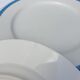 Set 12 plates checkered earthenware blue Lustucru diam25