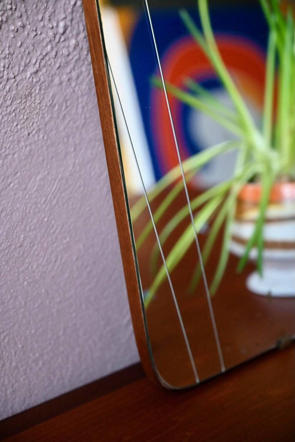 60s chiselled rockabilly retro mirror wall decoration