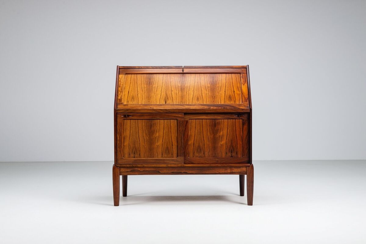 Cabinet secrétaire H.W. Klein en palissandre Bramin Danemark 1960