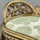 Louis XV style bench in carved and gilded wood, 20th century.