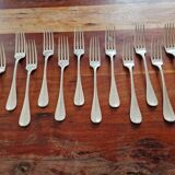 Christofle, Paris - Set of 12 table forks - Fidélio model