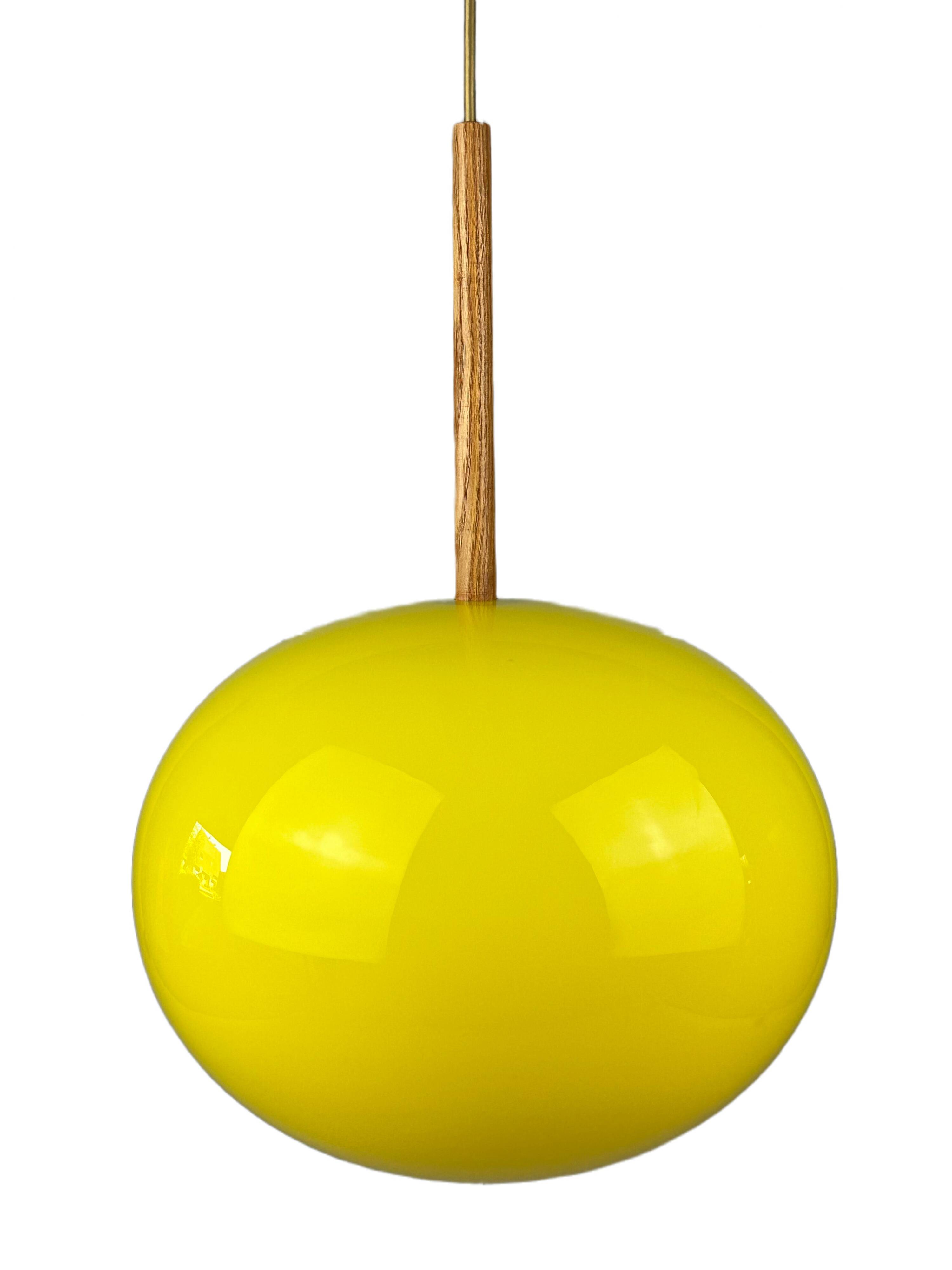 1960s/70s teak ceiling lamp by Uno & Östen Kristiansson for Luxus Sweden