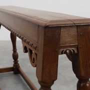 17th century Jacobean carved oak bench, UK