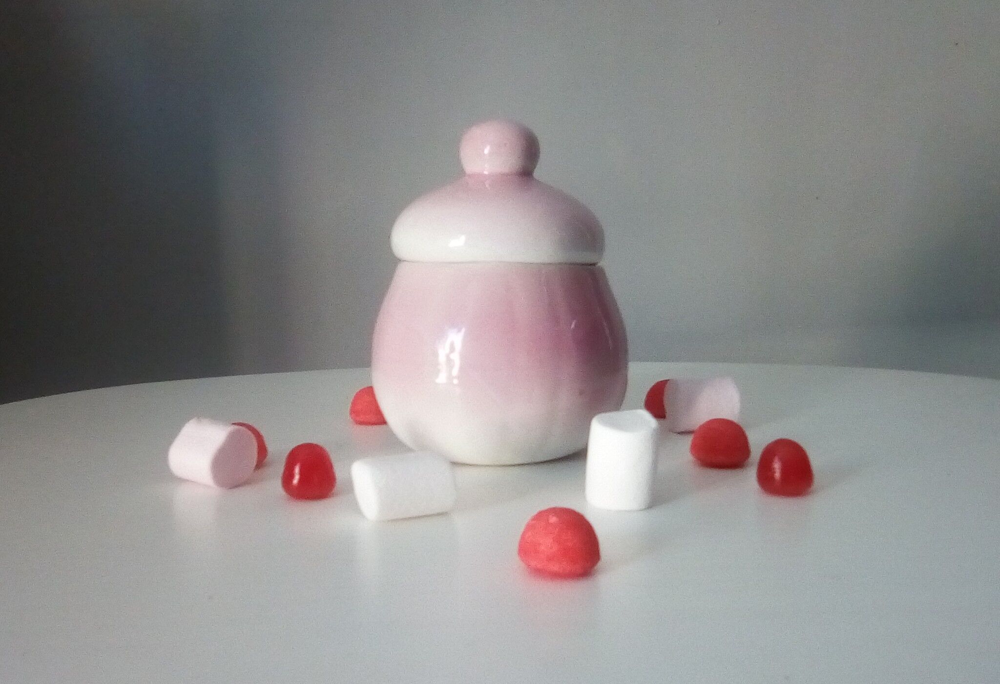 Vintage mushroom candy in porcelain