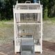 1950s wooden and metal birdcage with period accessories