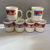 Set of 6 vintage mobile mugs