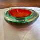 Ashtray glass "Sommerso" Flavio Poli Murano Vintage 1