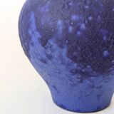 Mid-Century blue Klein vase Heyne ceramics, Germany, 1960s