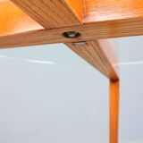 Gio Ponti Coffee Table for Isa Bergamo in oak with Round Cristal Top, 1957