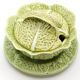 Moutardier en barbotine feuille de chou vert clair