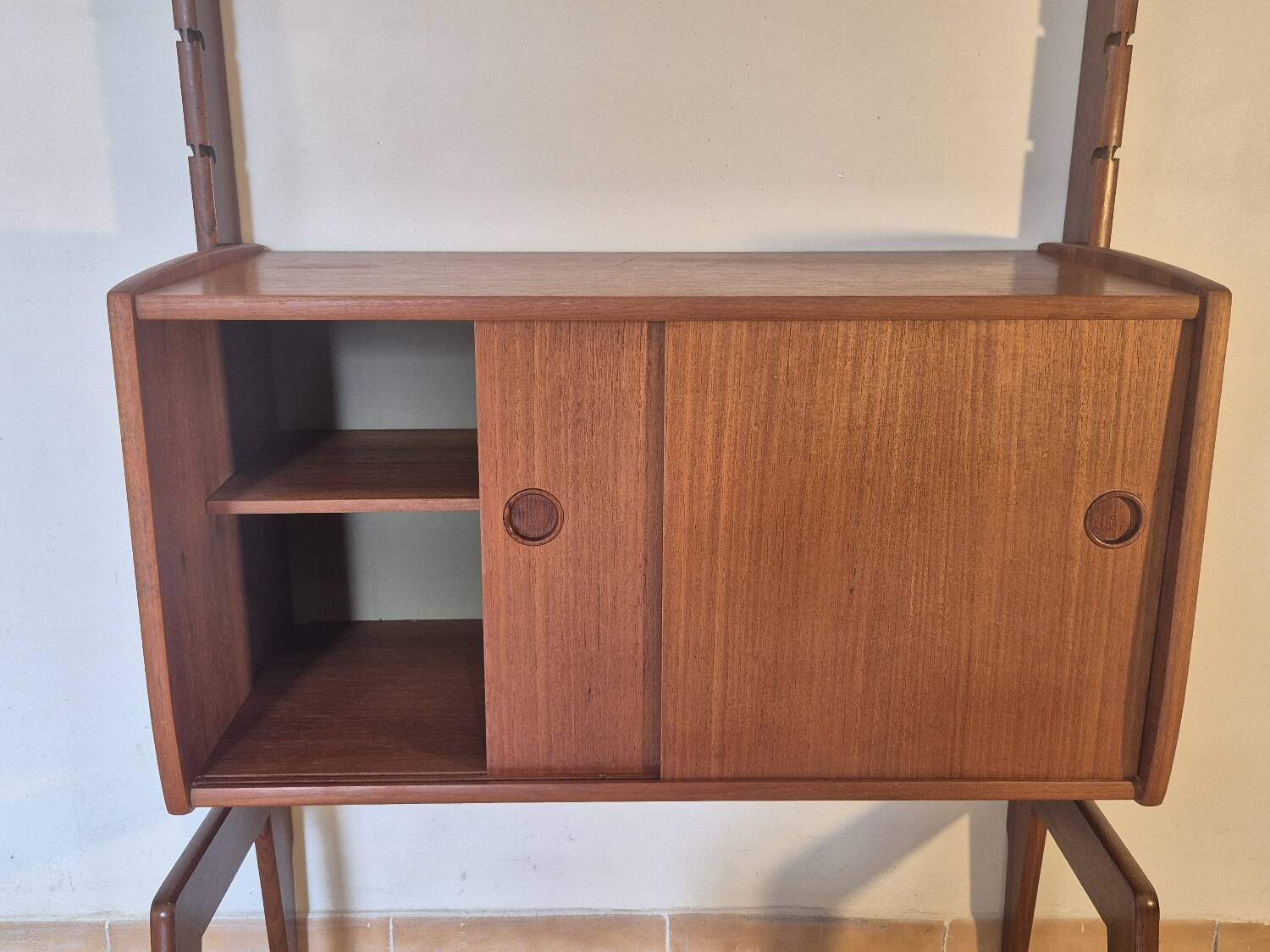 Meuble de rangement, bibliothèque scandinave en teck Ergo, 1960