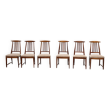 Set of six elegant Italian dining chairs