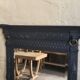 1920s mirror in dark grey painted oak