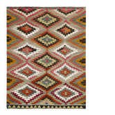 Turkish Handmade Vintage Anatolian Kilim 170 cm x 214 cm
