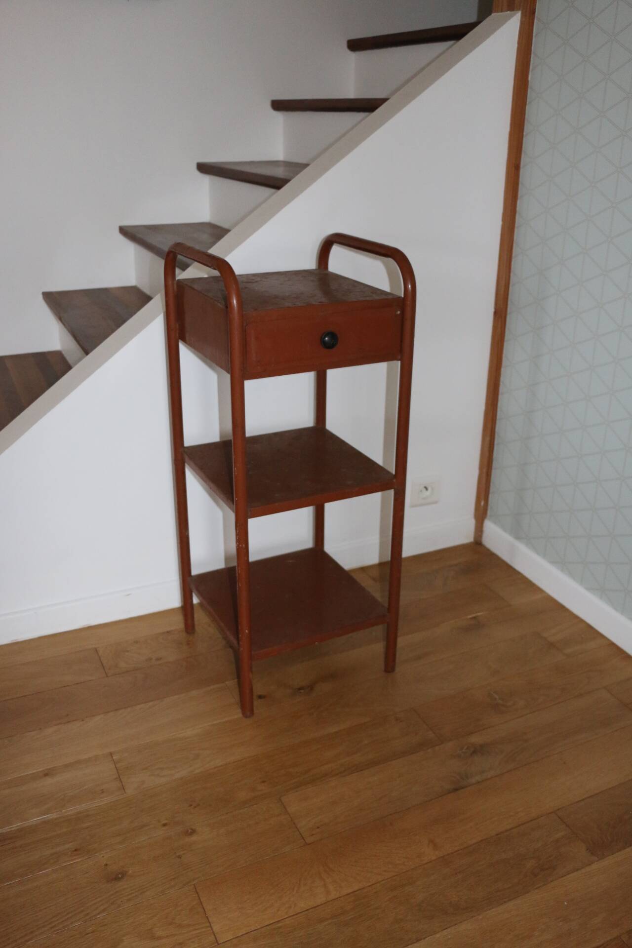 Paire de chevets d’internat métal 1960